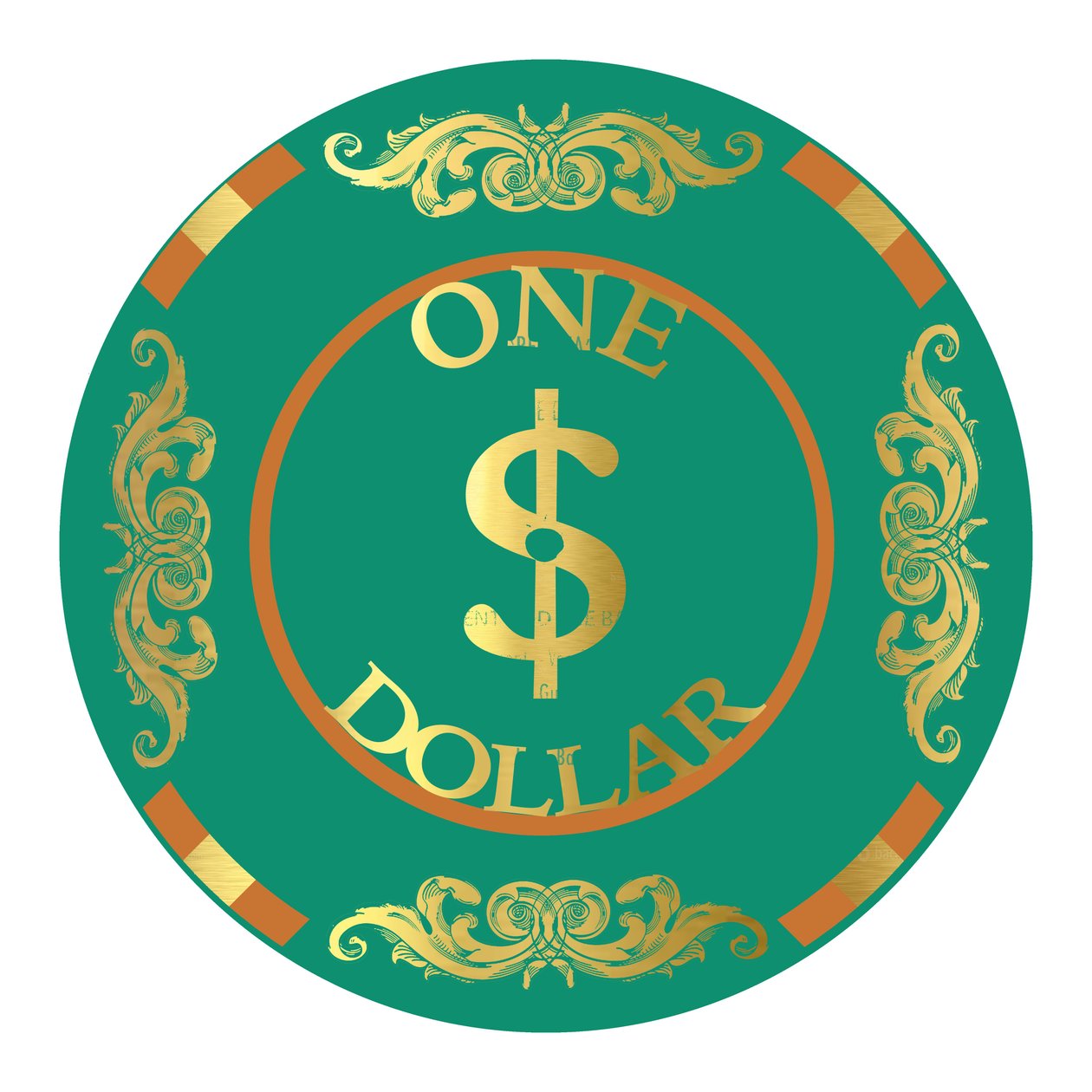 PokerChip $1, 2015 by Francois Domain