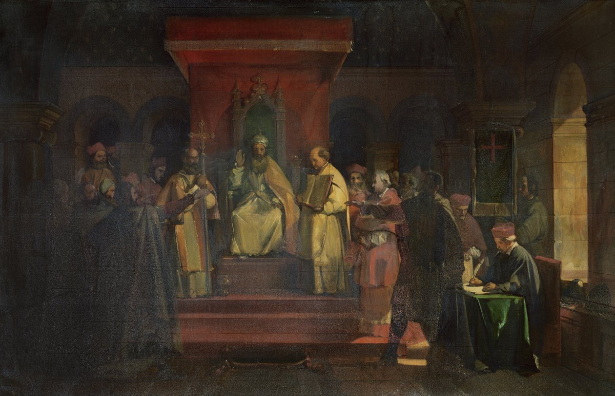 Institution of the Order of the Templars in 1128, 1840 by Francois Marius Granet