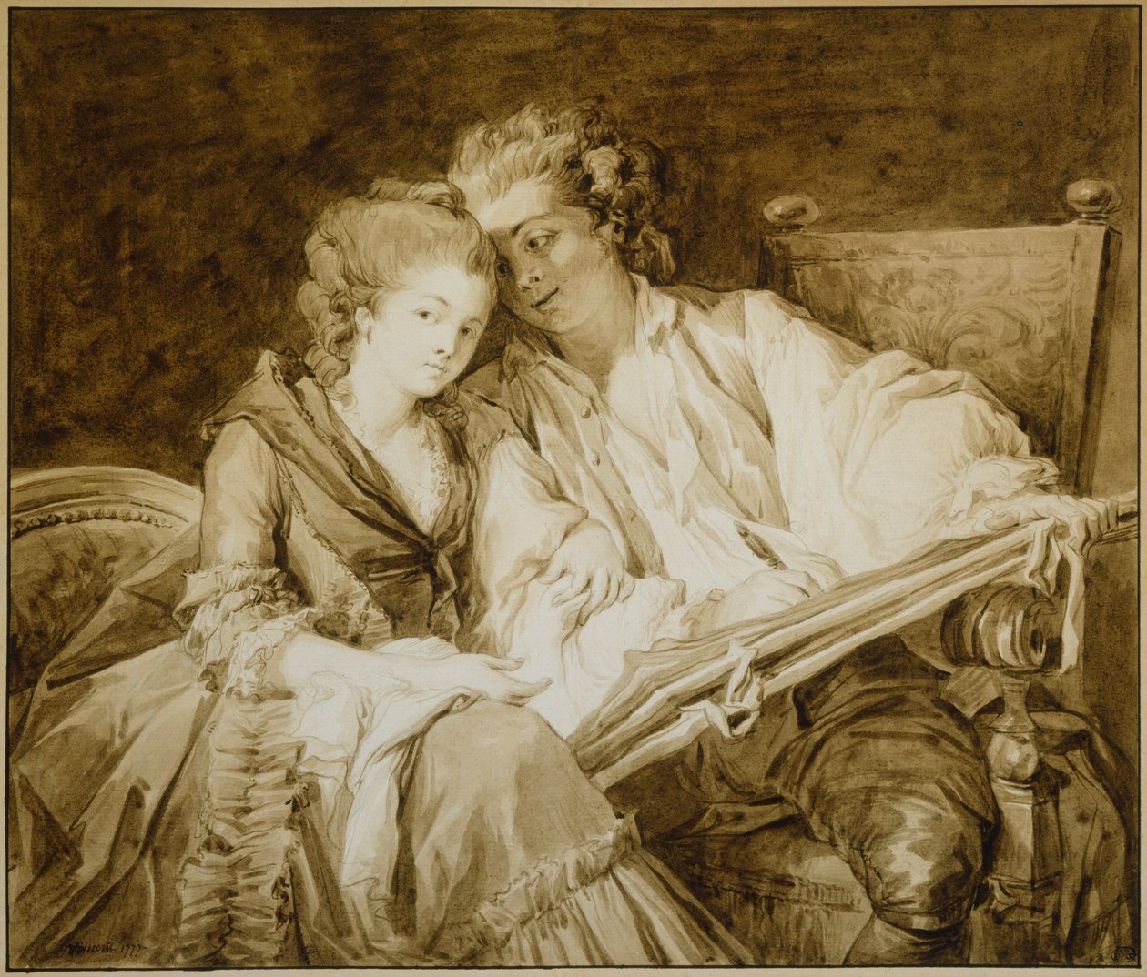 The Drawing Lesson by François-André Vincent