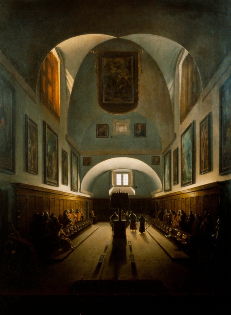 The Choir in the Capuchin Church on the Piazza Barberini, Rome by Francois-Marius Granet