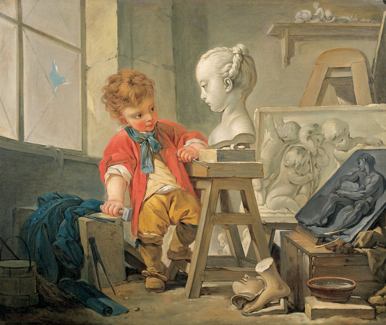 An Allegory of Sculpture by Francois (and studio) Boucher