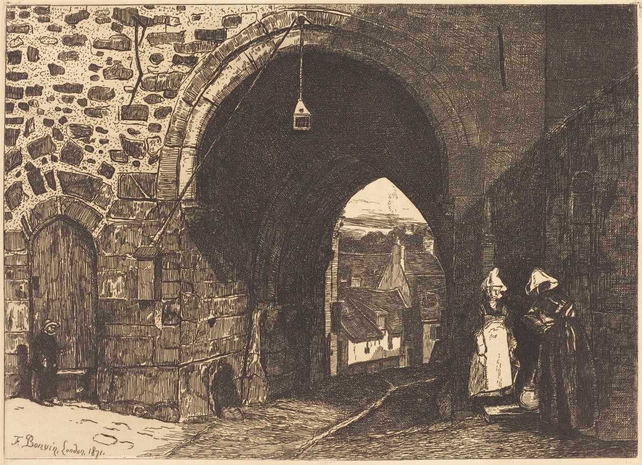 The Saint-Malo Gate in Dinan by François Bonvin