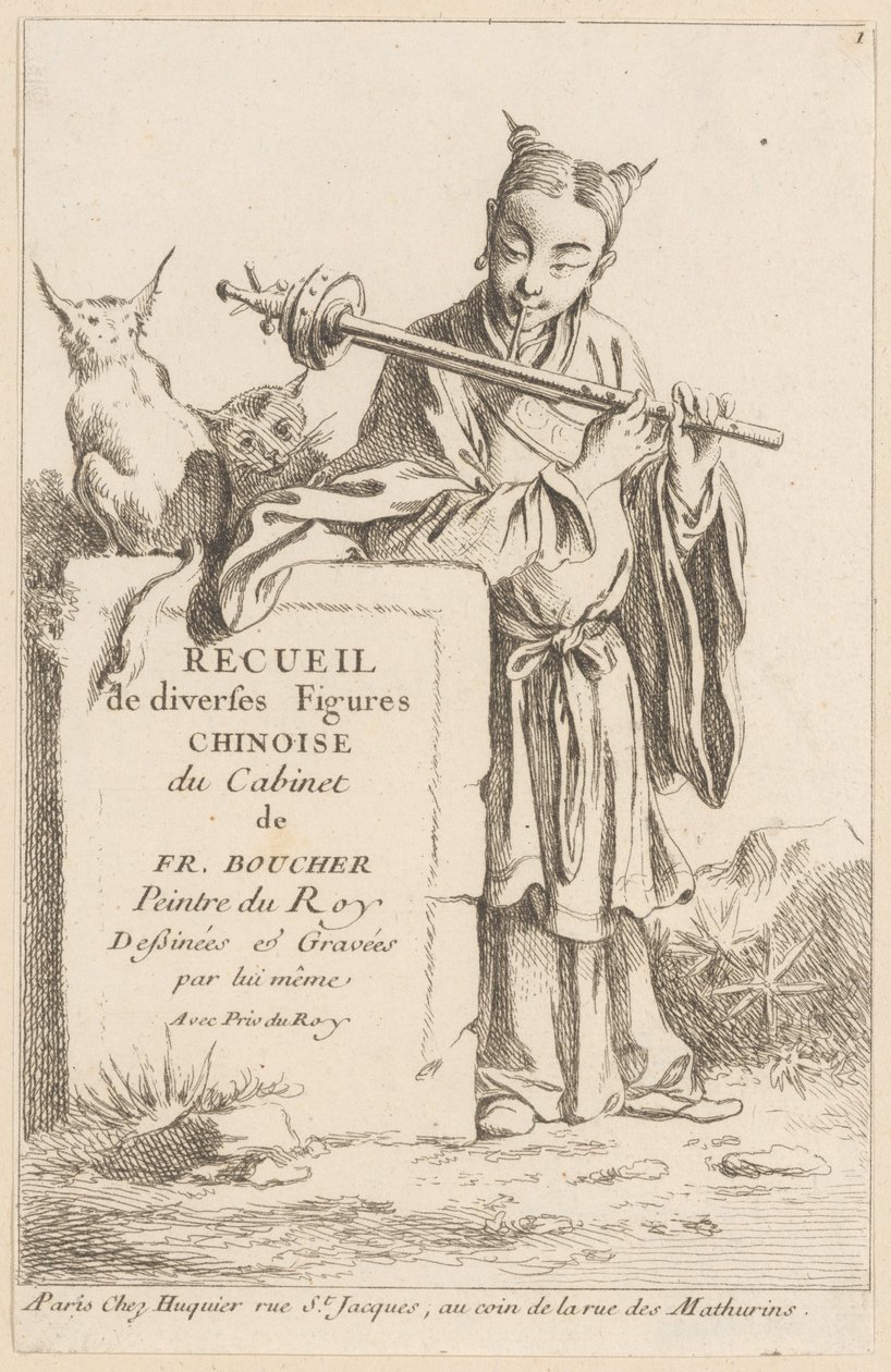 Collection of Diverse Chinese Figures by François Boucher