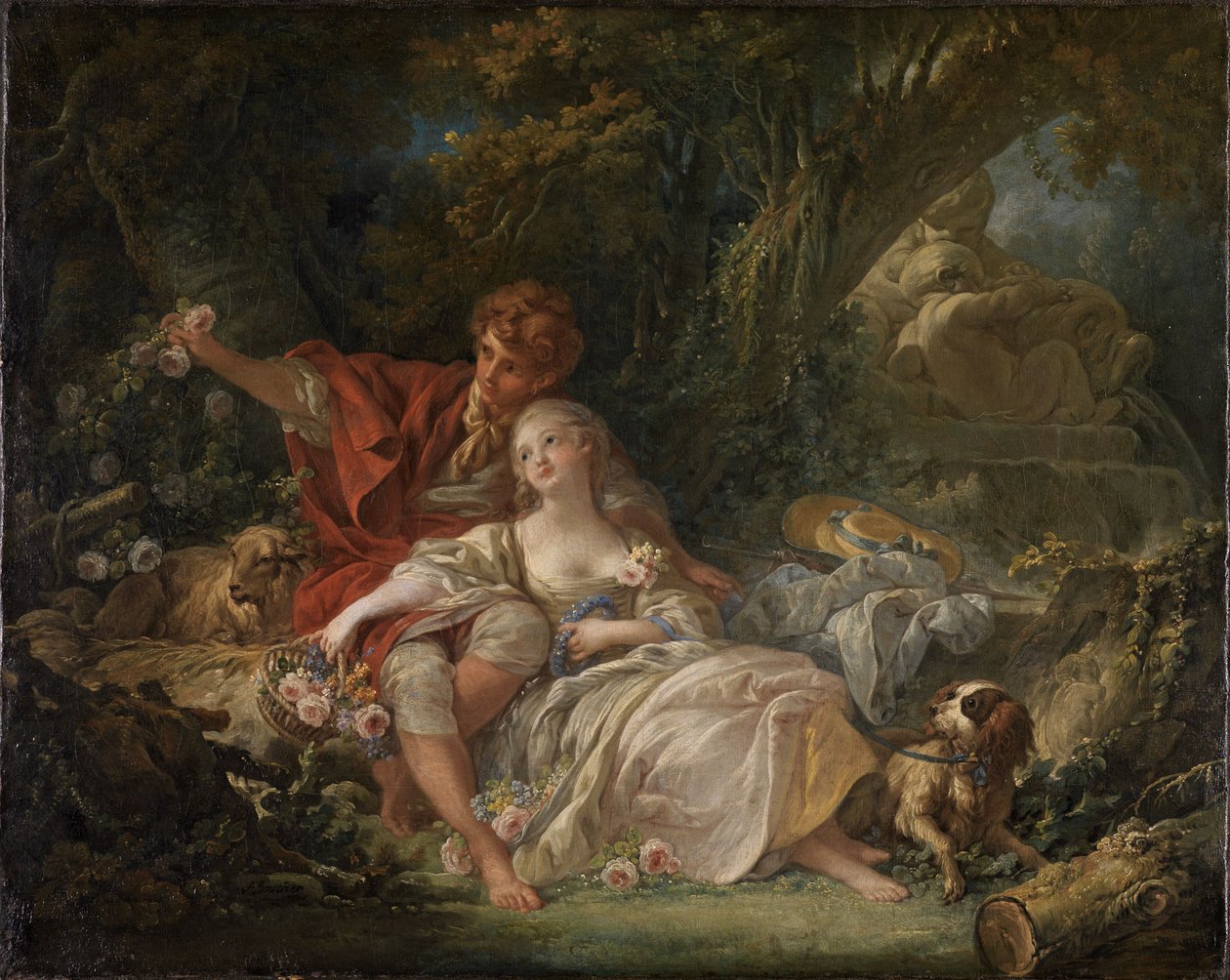 Shepherd and Shepherdess by François Boucher