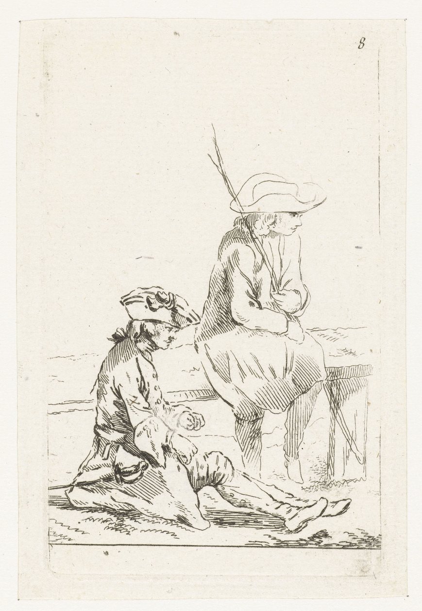 Soldier and a Farmer by François Boucher