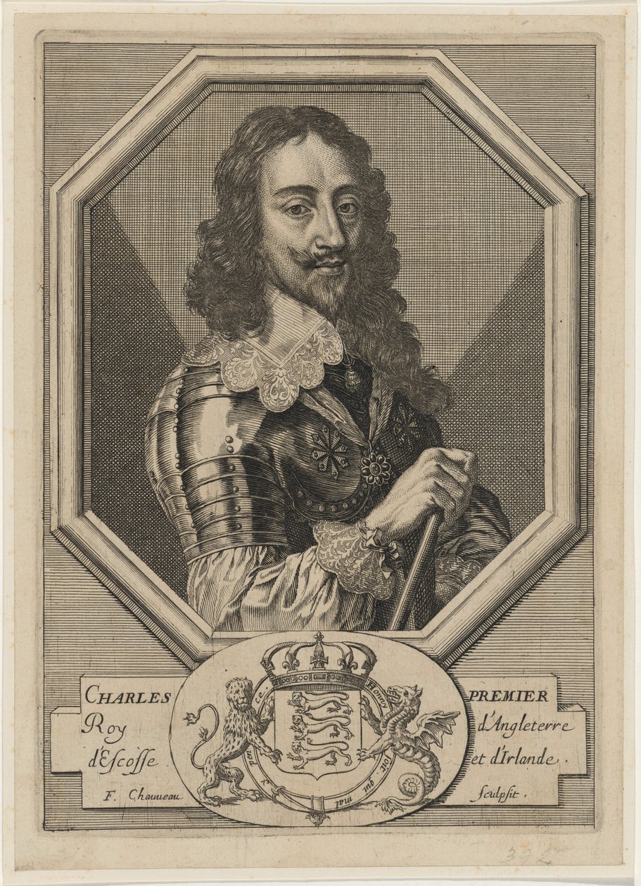 Charles I in an Octagonal Border by Francois Chauveau