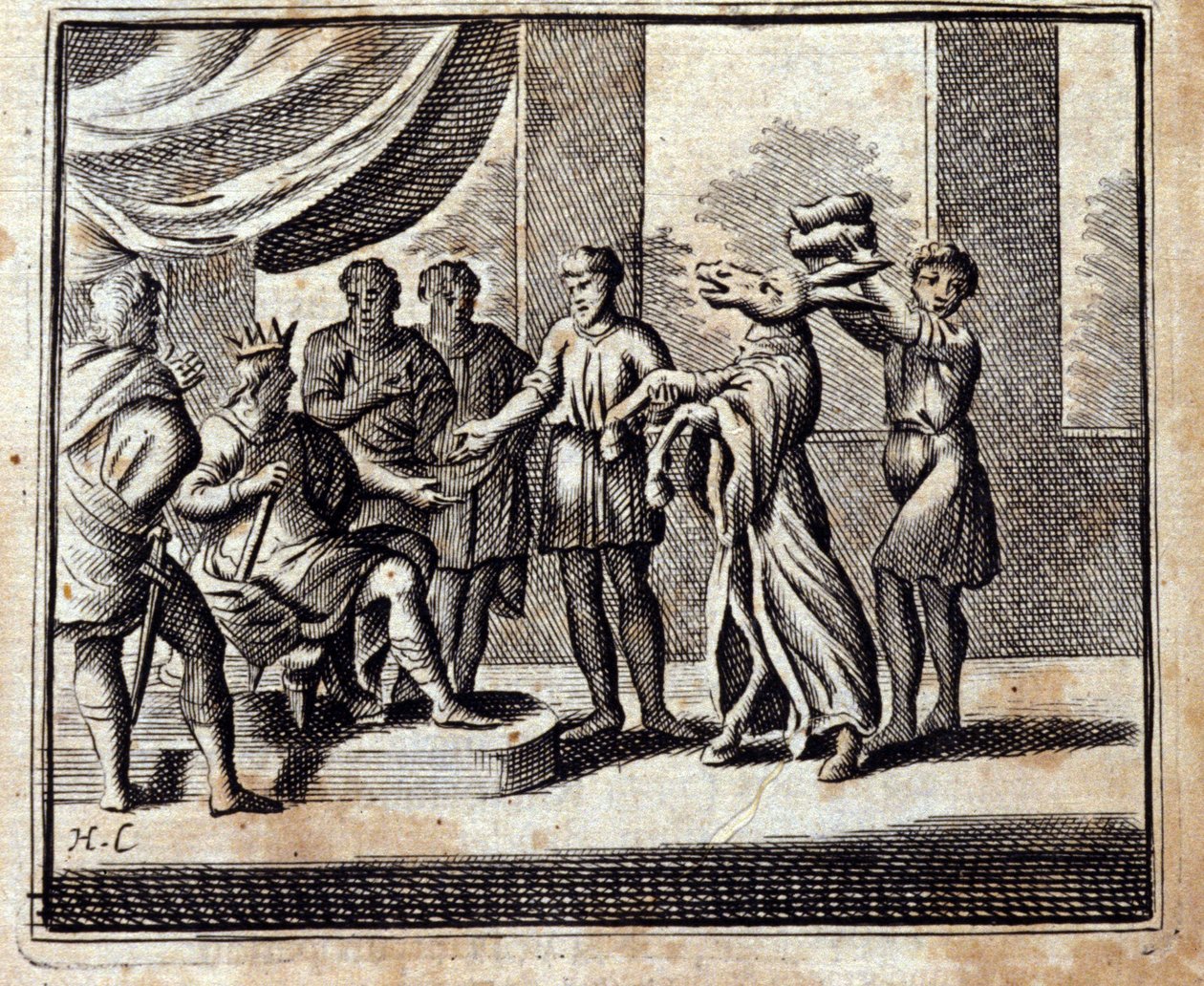 The Charlatan. Fables by Jean de La Fontaine (1621-95). Illustration by François Chauveau (1613-1676). Edition of 1728 by Francois Chauveau