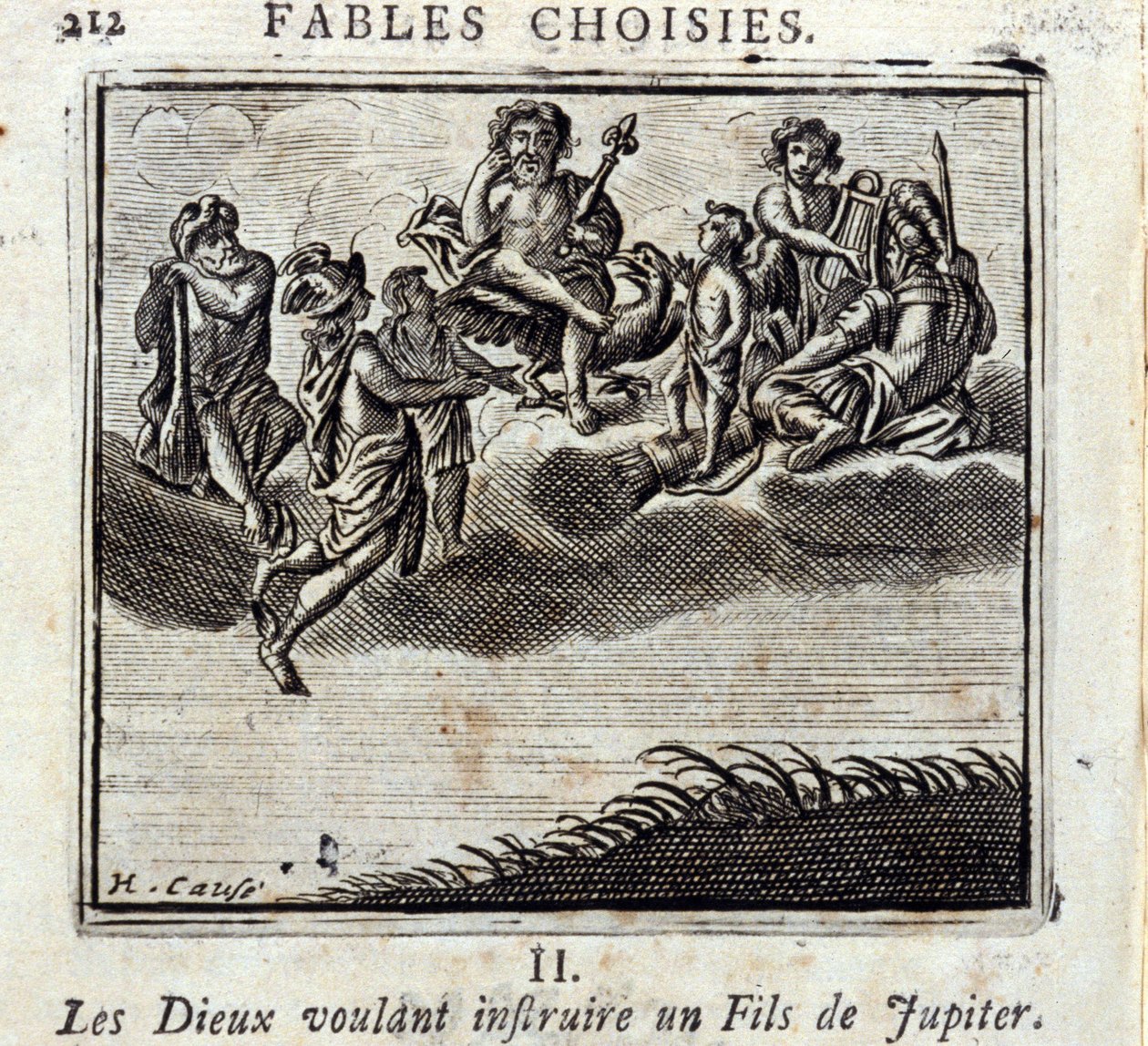 The Gods wanting to teach a son of Jupiter (Illustration by François Chauveau) by Francois Chauveau
