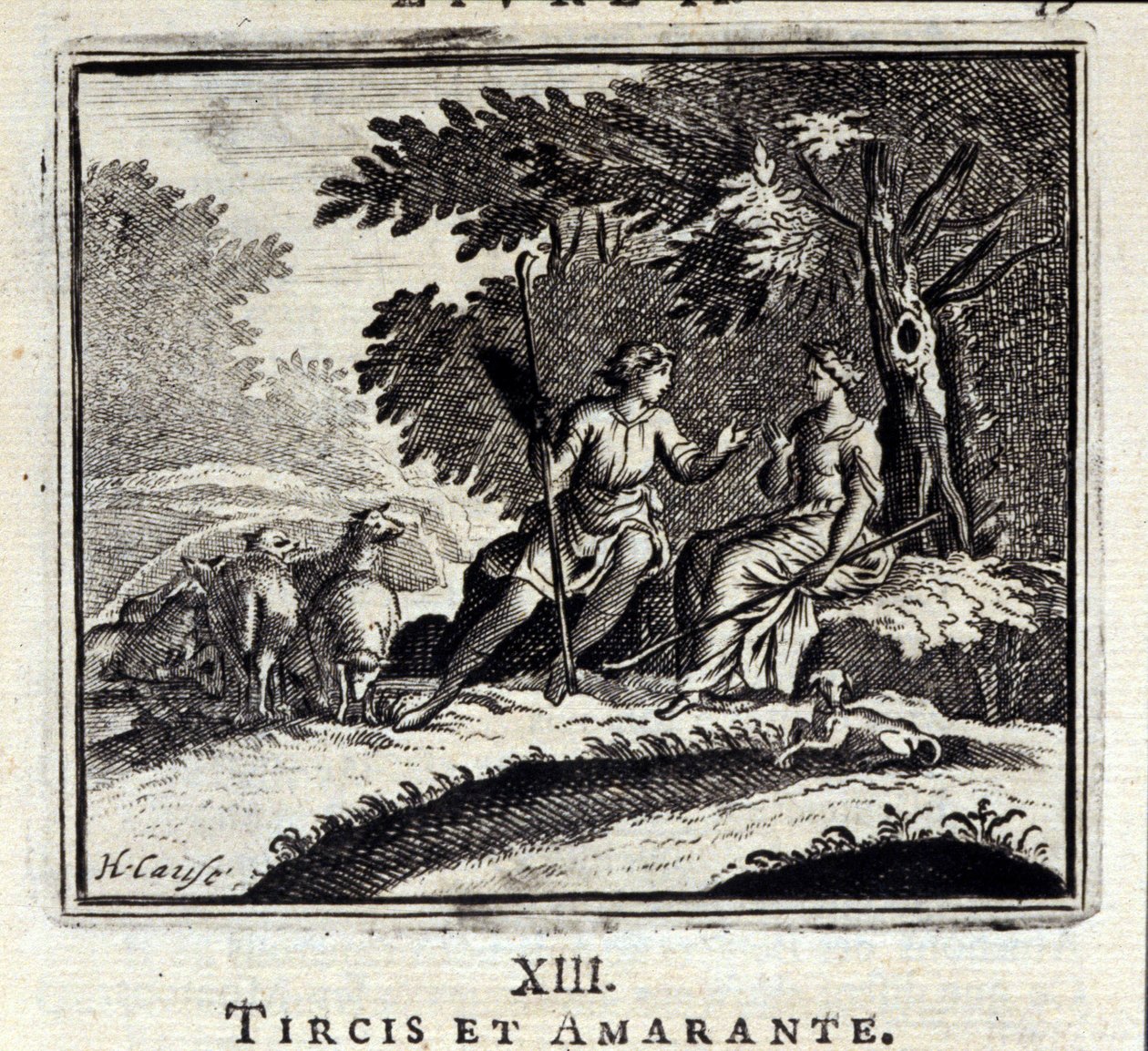 Tircis and Amaranth (Illustration by François Chauveau) by Francois Chauveau