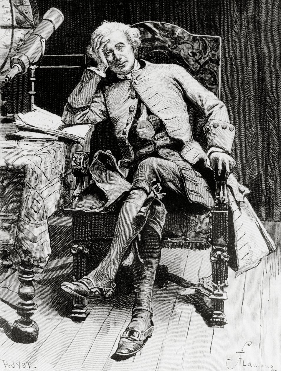 Portrait of Guy Mannering, main character of Guy Mannering or Astrologer, novel by Walter Scott by Francois Flameng