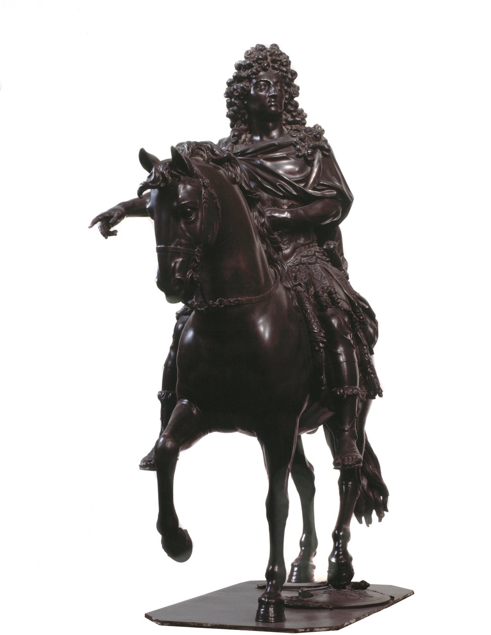 Equestrian portrait of king of France Louis XIV by Francois Girardon