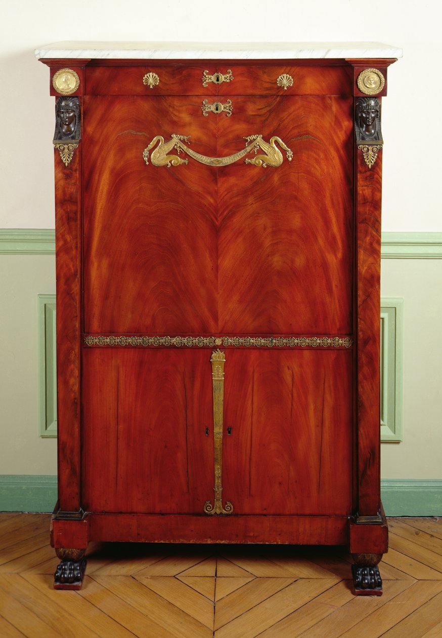 Writing Desk with Lid by Francois H. G. attr. to Jacob-Desmalter