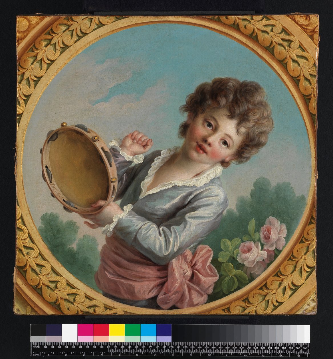 Child with a Tambourine, 1772 by Francois Hubert Drouais