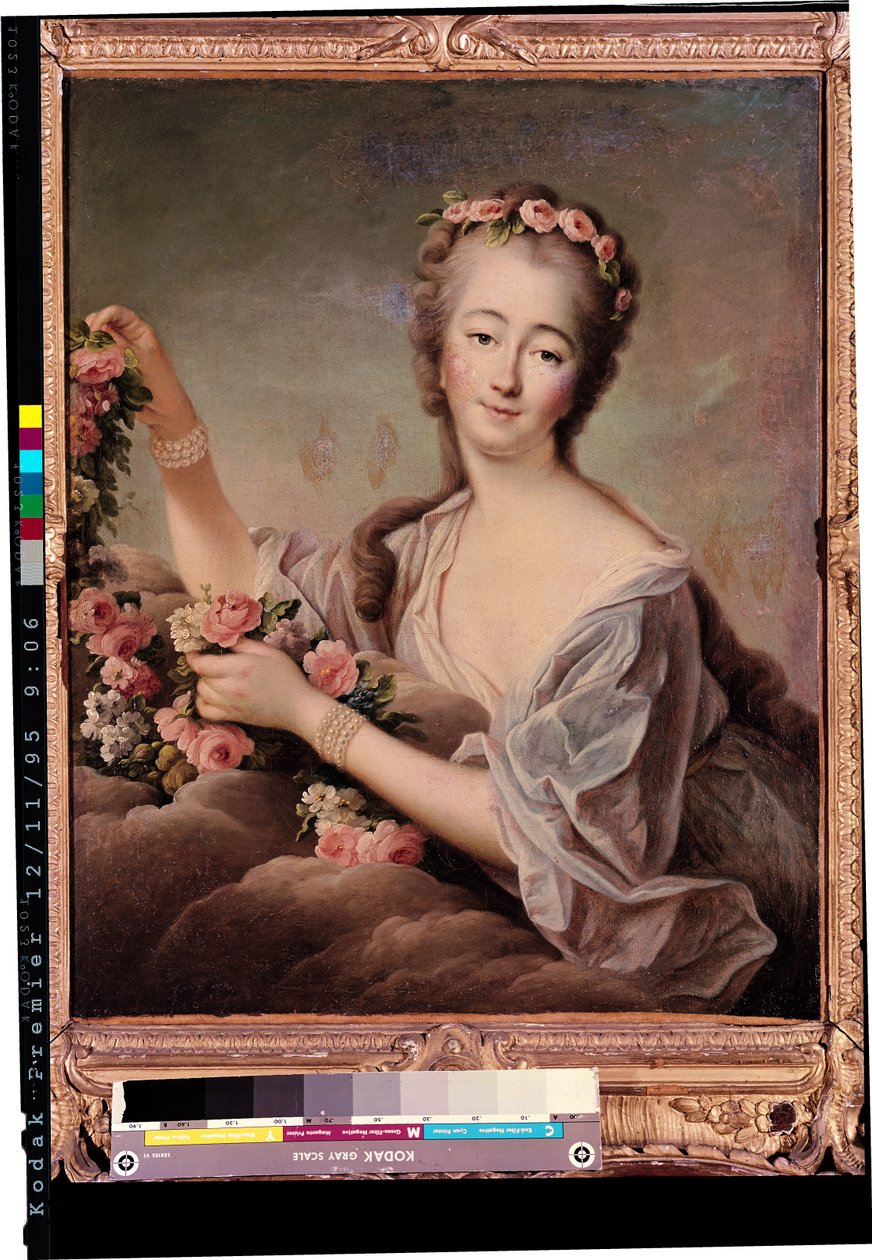 Portrait of the Countess du Barry (1743-93) as Flora by Francois-Hubert Drouais