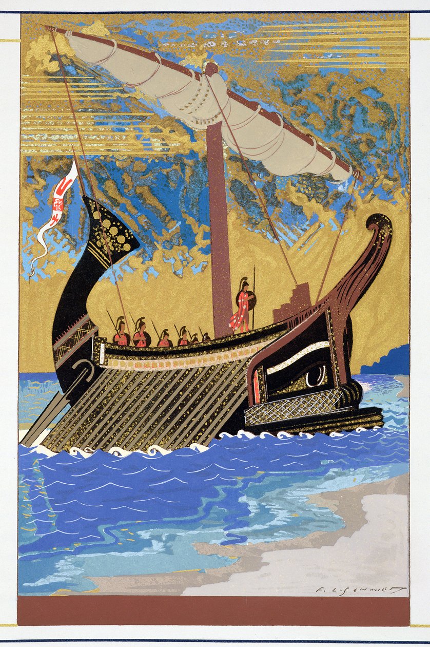 The Ship of Odysseus, from 'Homer: The Odyssey', published Paris 1930-33