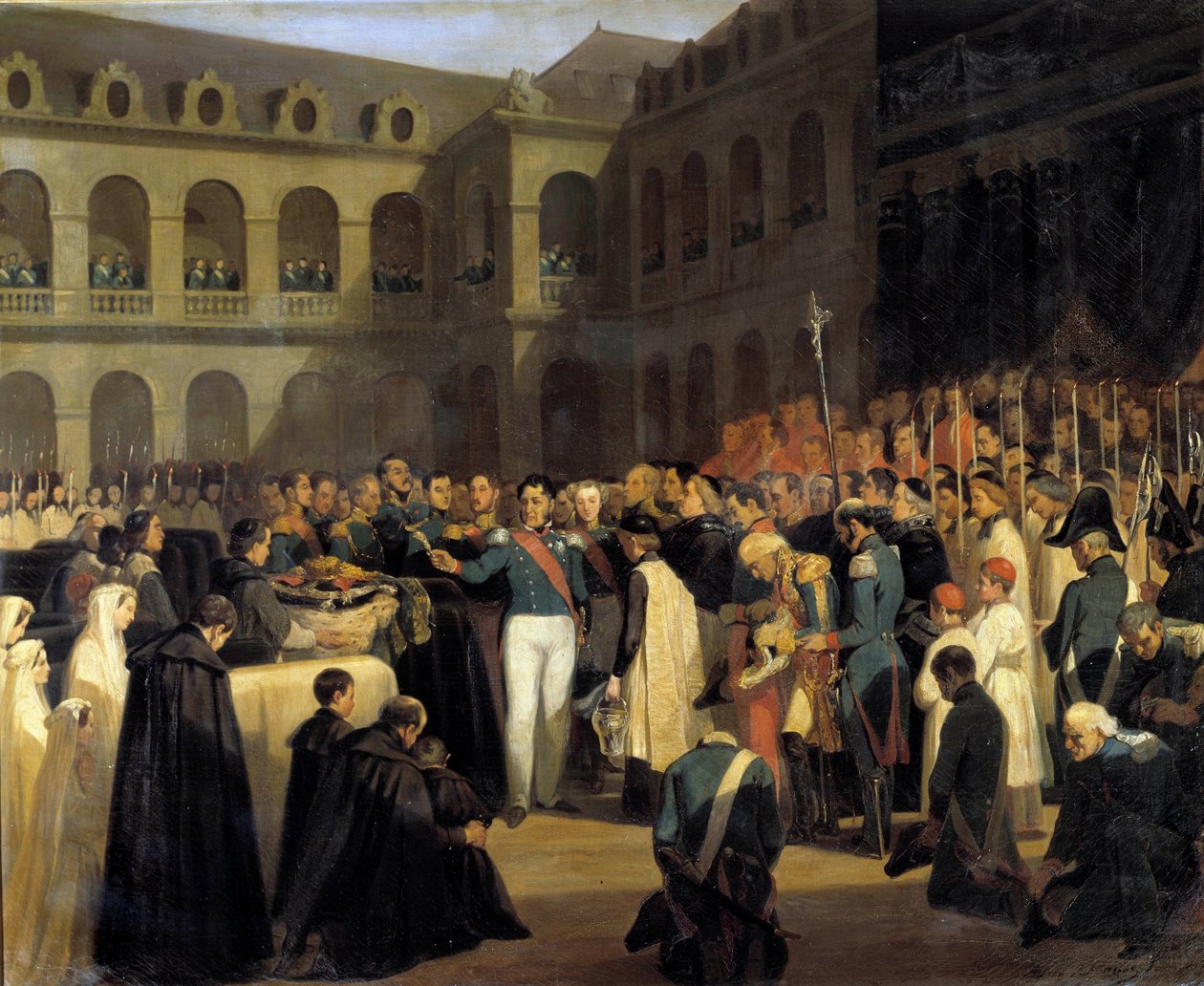 Funeral for the Victims of the Fieschi Attack on 5/08/1835 in the Presence of King Louis-Philippe by Francois-Marius Granet