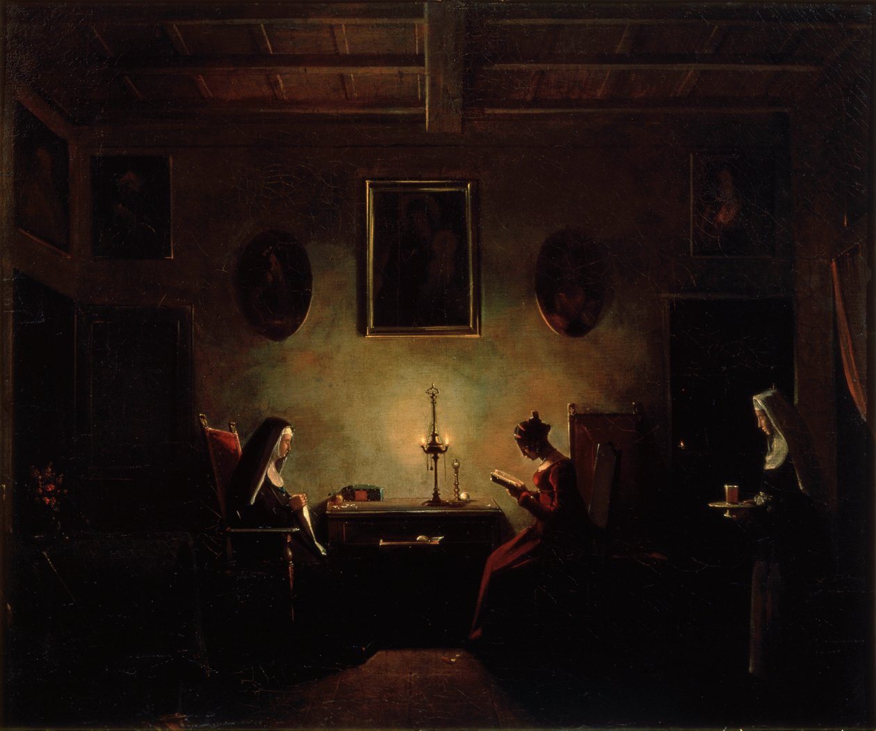 Scene in an Interior by Francois-Marius Granet