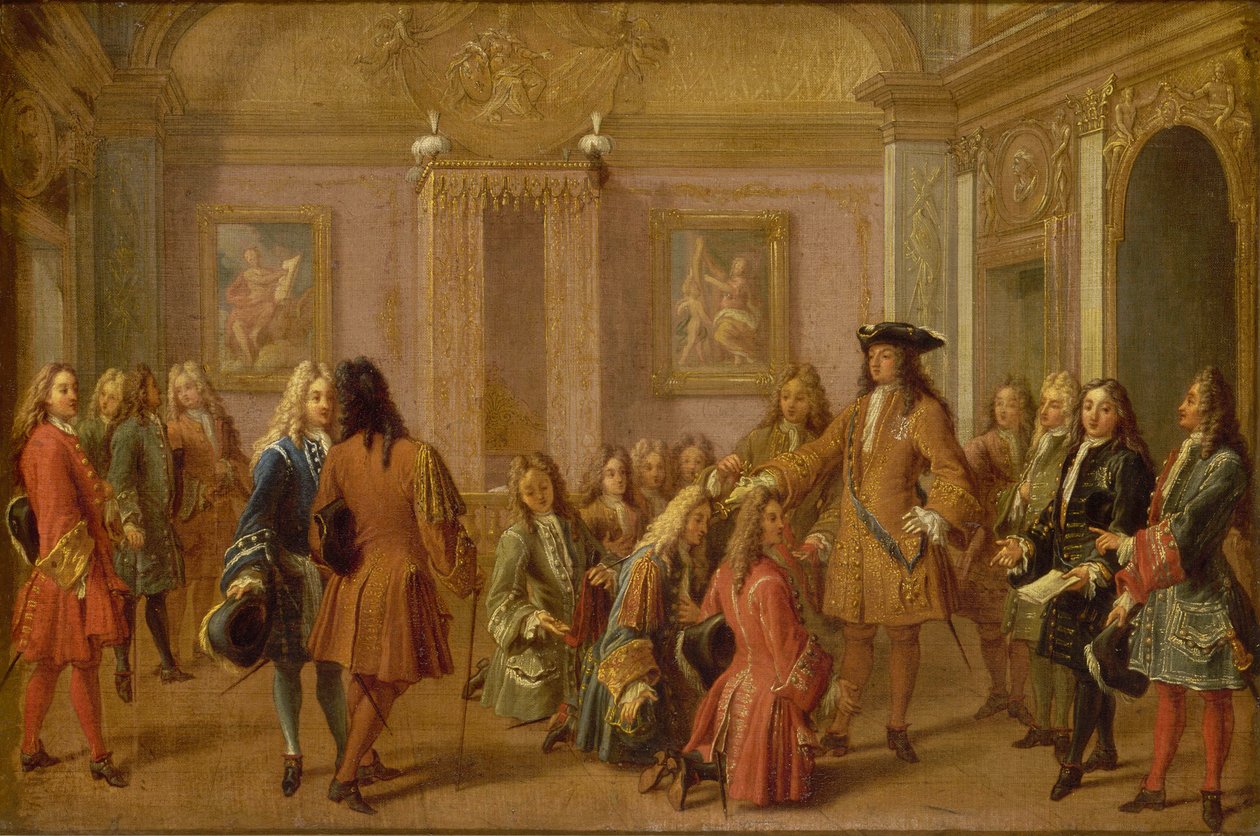 The first promotion of the Knights of Saint Louis by Louis XIV, Versailles May 8, 1693, 1710 by Francois Marot