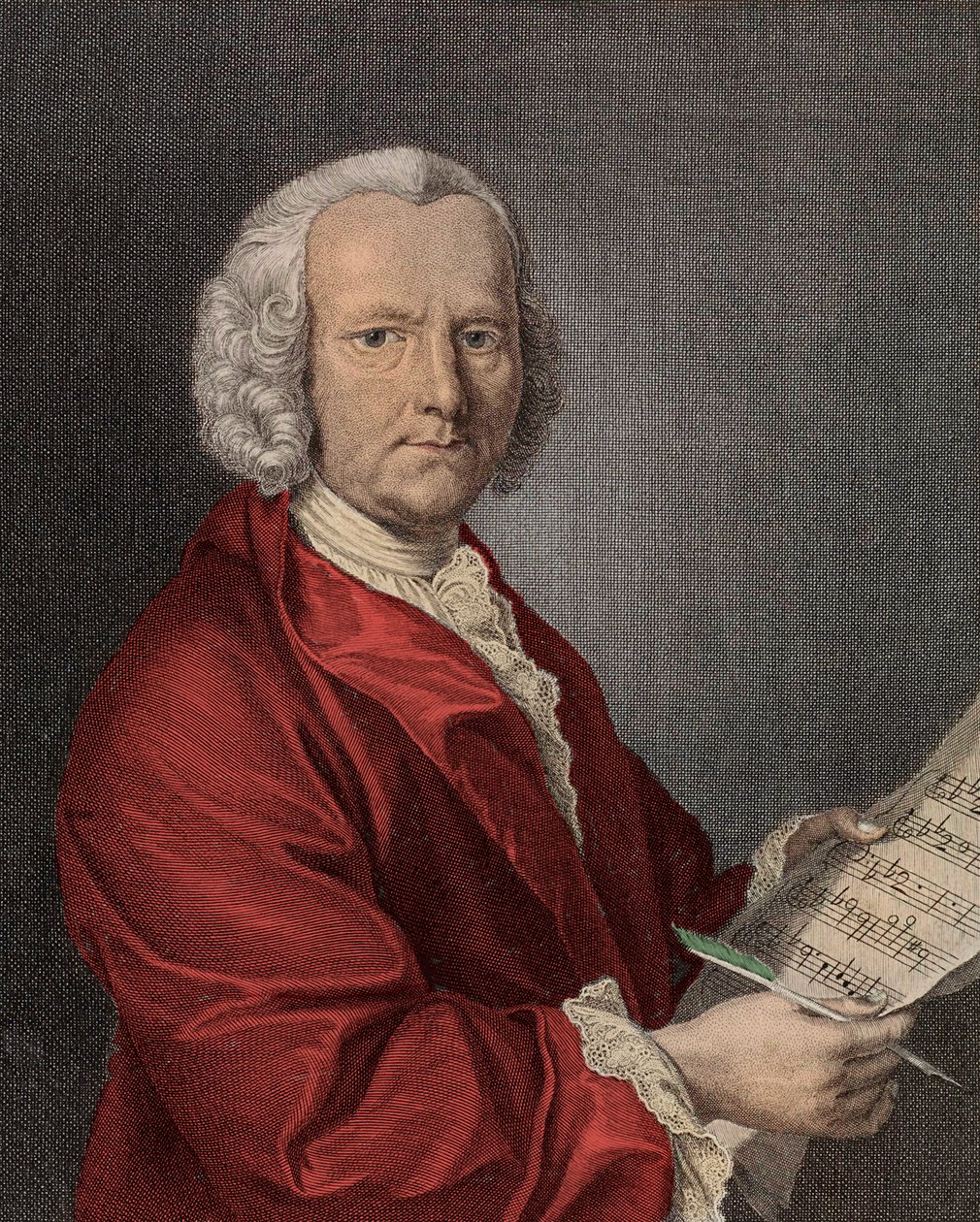 Portrait of Willem by Fesch, engraving by François La Cave by Francois Morellon la Cave