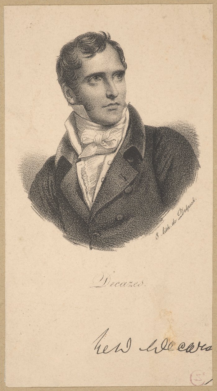 Élie, Duke of Decazes – French Politician, Prime Minister 1818-1820 by Francois Seraphin Delpech