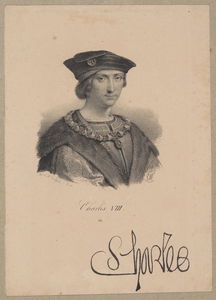Charles VIII (1470 Amboise - 1498 Amboise) – King of France from 1483 of the Valois dynasty by Francois Seraphin Delpech