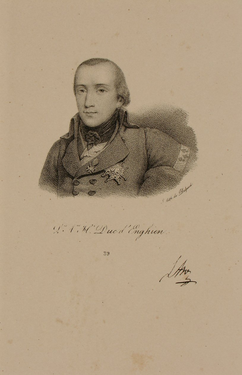 Louis Antoine Henri de Bourbon, Duke of Enghien Wearing the Conde Uniform by Francois Seraphin Delpech