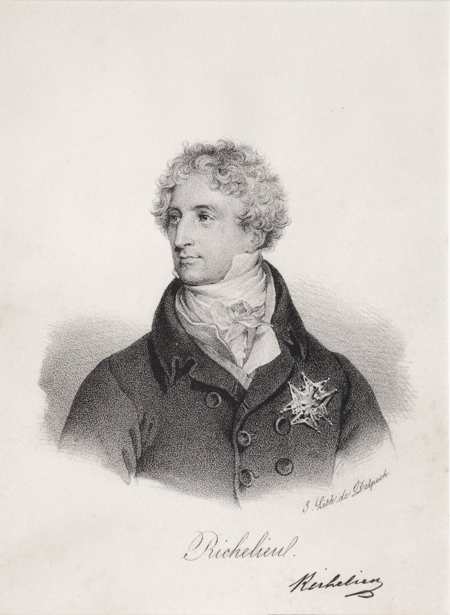 Portrait of Armand Emmanuel du Plessis, duc de Richelieu by Francois Seraphin Delpech