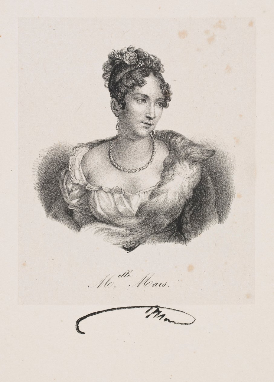 Portrait of Miss Mars (pseudonym of Anne Françoise Hyppolyte Boutet Salvetat) by Francois Seraphin Delpech