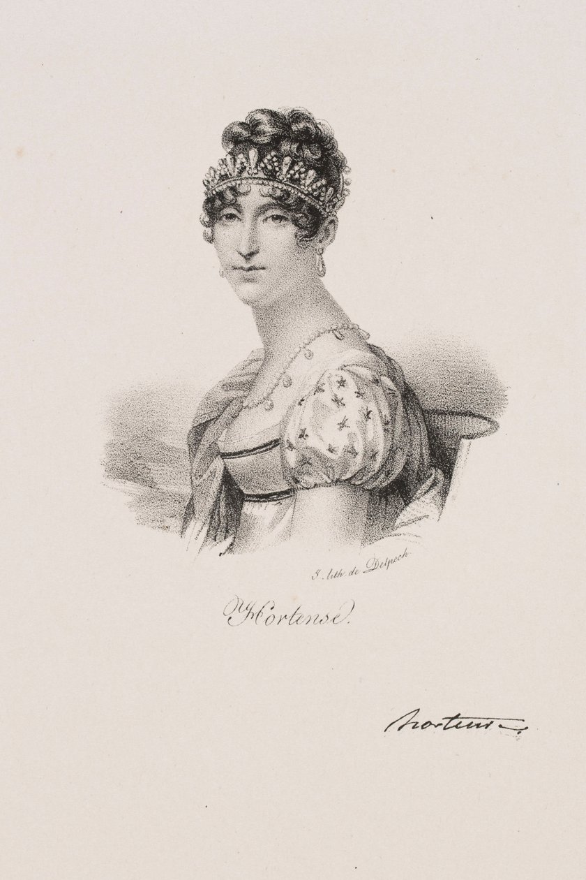 Portrait of Queen Hortense Eugénie Cécile de Beauharnais by Francois Seraphin Delpech