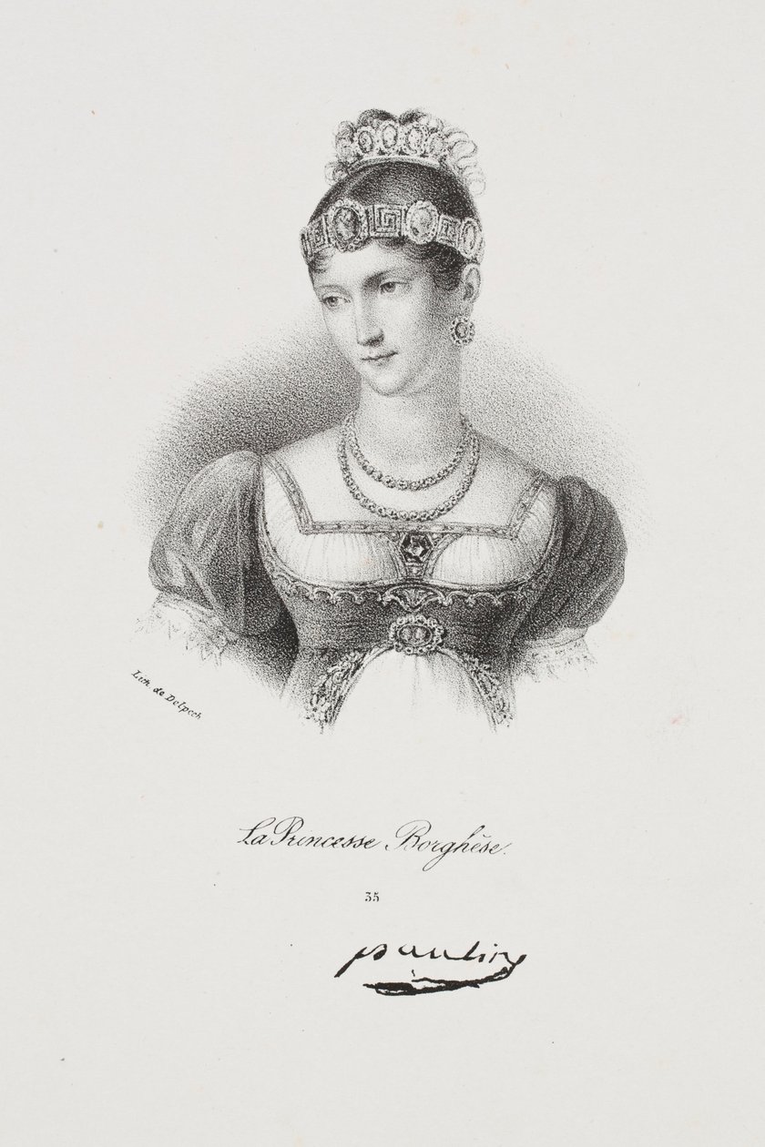 Portrait of Princess Pauline Borghese (Marie Paulette Bonaparte) by Francois Seraphin Delpech