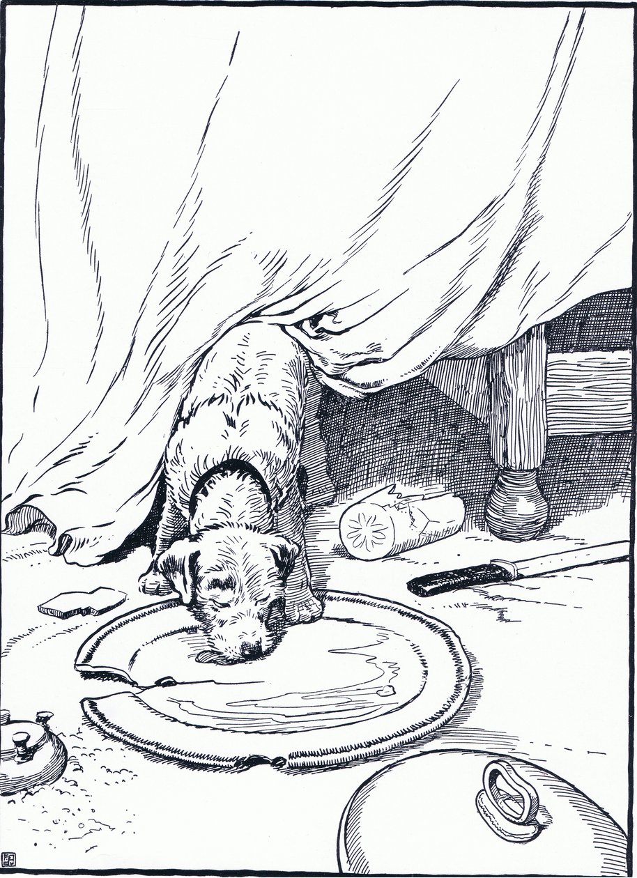 She Went to the Fishmongers to Buy Him Some Fish, but When She Came Back He Was Licking the Dish by Frank Adams