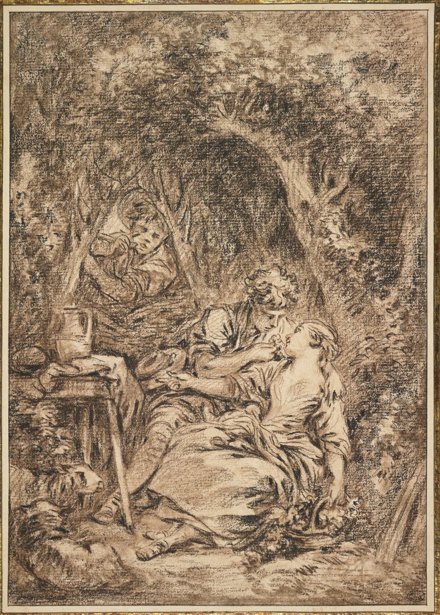 Lovers Surprised (Annette et Lubin), early 1760s by François Boucher