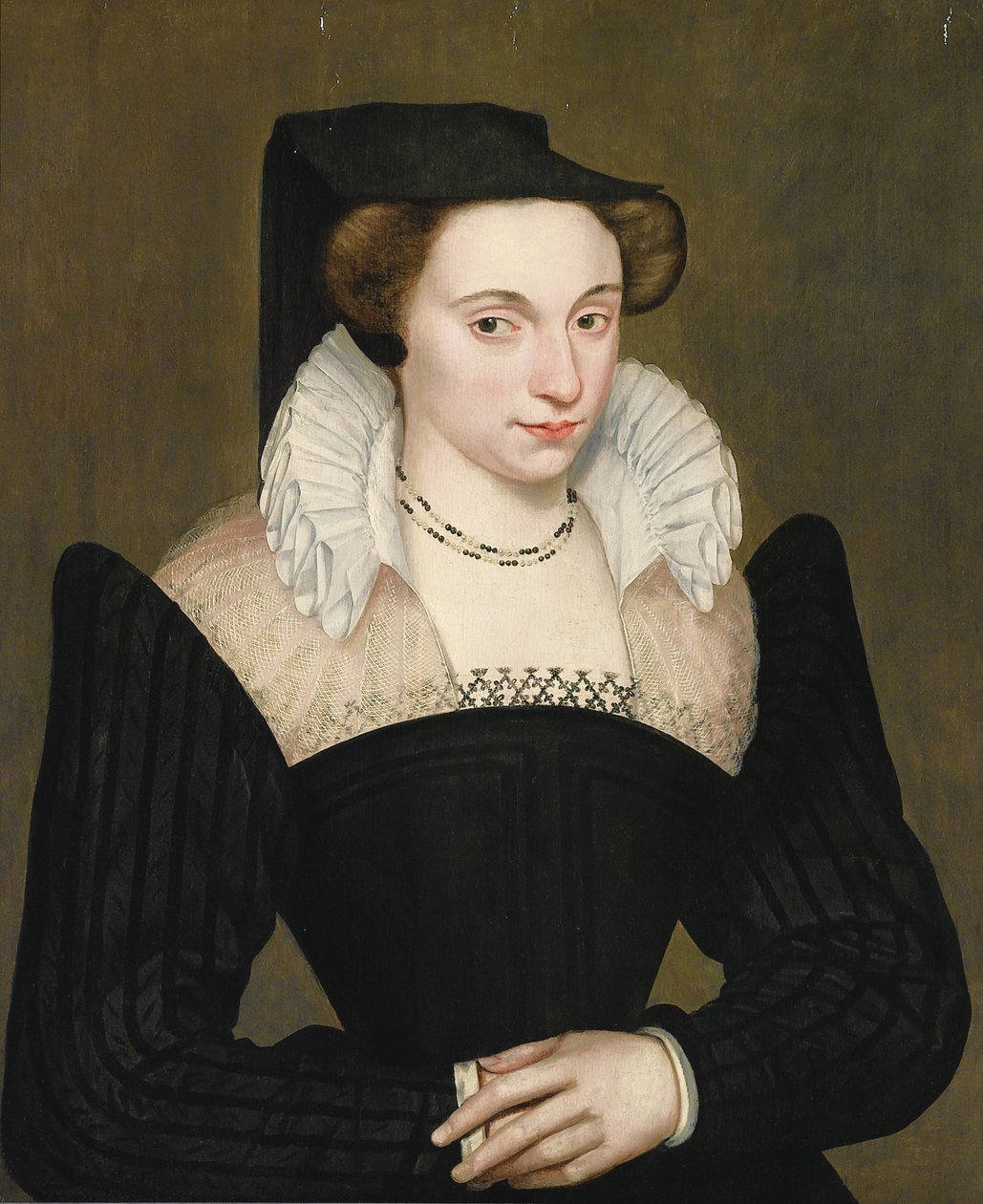 Portrait of a Lady in a Black Robe by François Quesnel