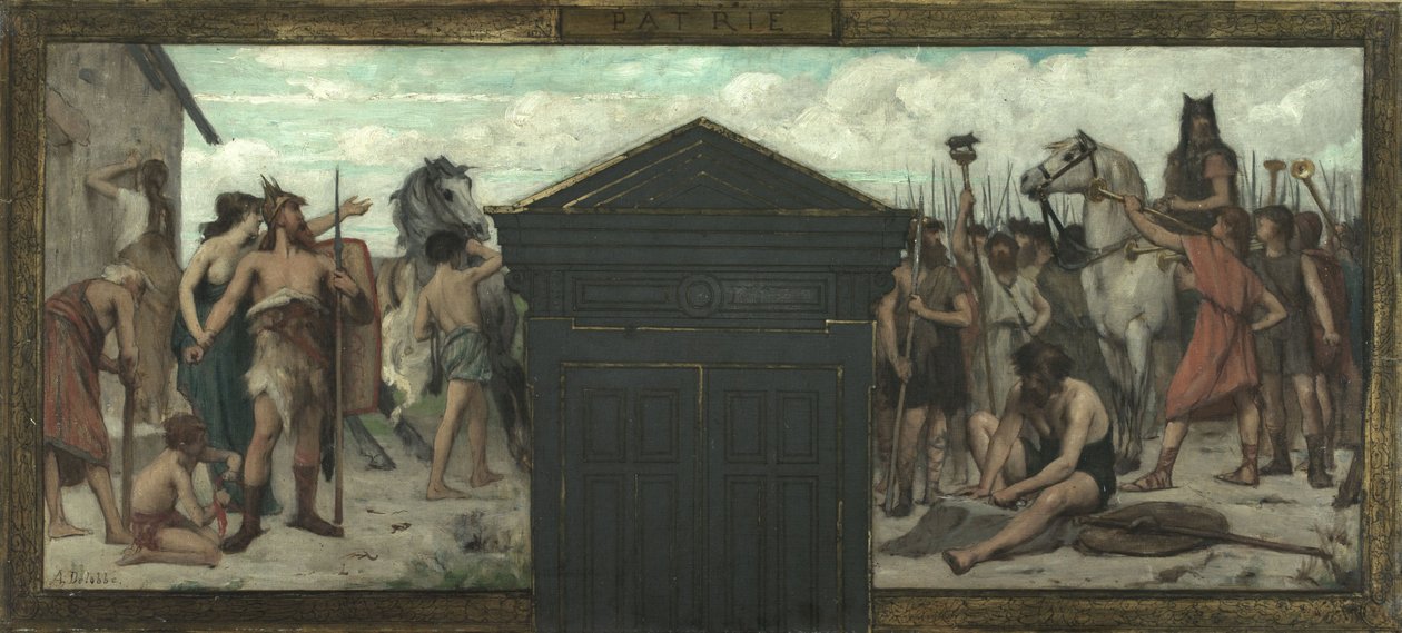 Sketch for the 15th Arrondissement Town Hall: The Homeland, between 1883 and 1884 by François Alfred Delobbe
