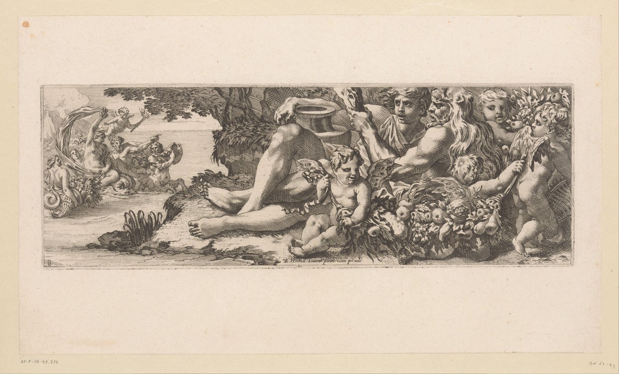 Triumph of Galatea with Hercules and Allegorical Figures on the Shore (Mythological Figures by the Water) by François Bignon (attributed to)