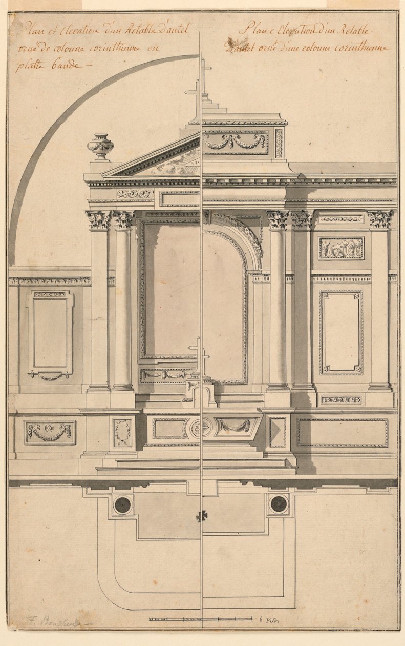 Elevation of Altar Screen, ca. 1770 by François Boucher