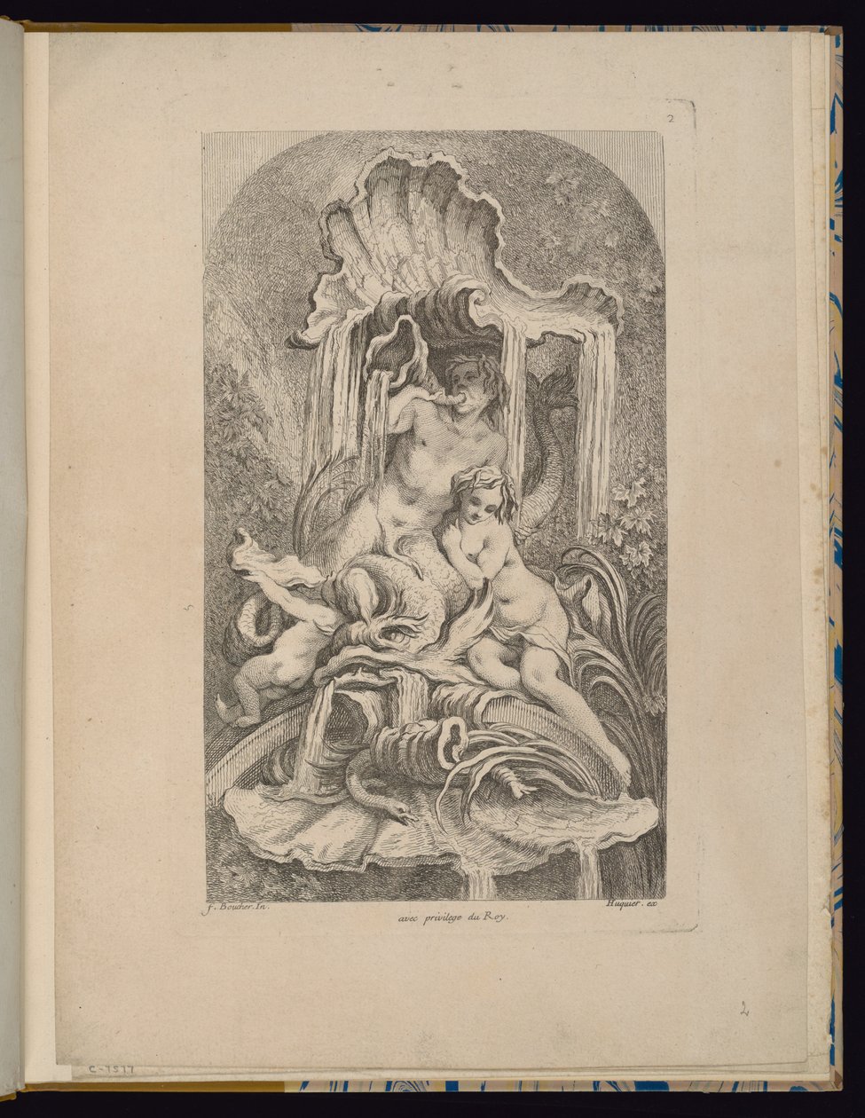 Plate 2, Collection of Fountains by François Boucher