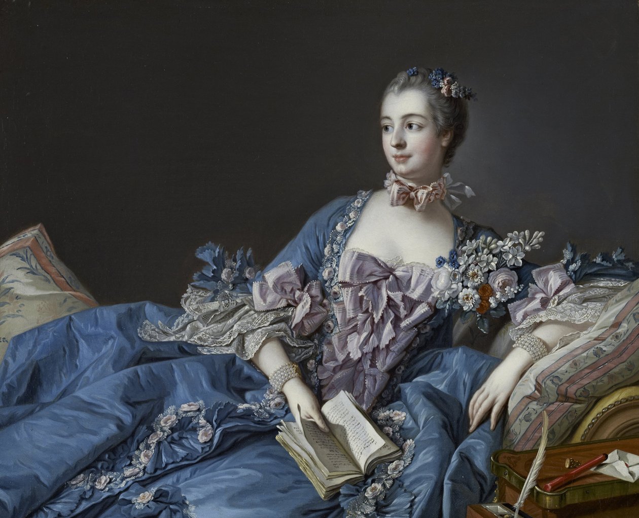 Portrait of the Marquise de Pompadour by François Boucher