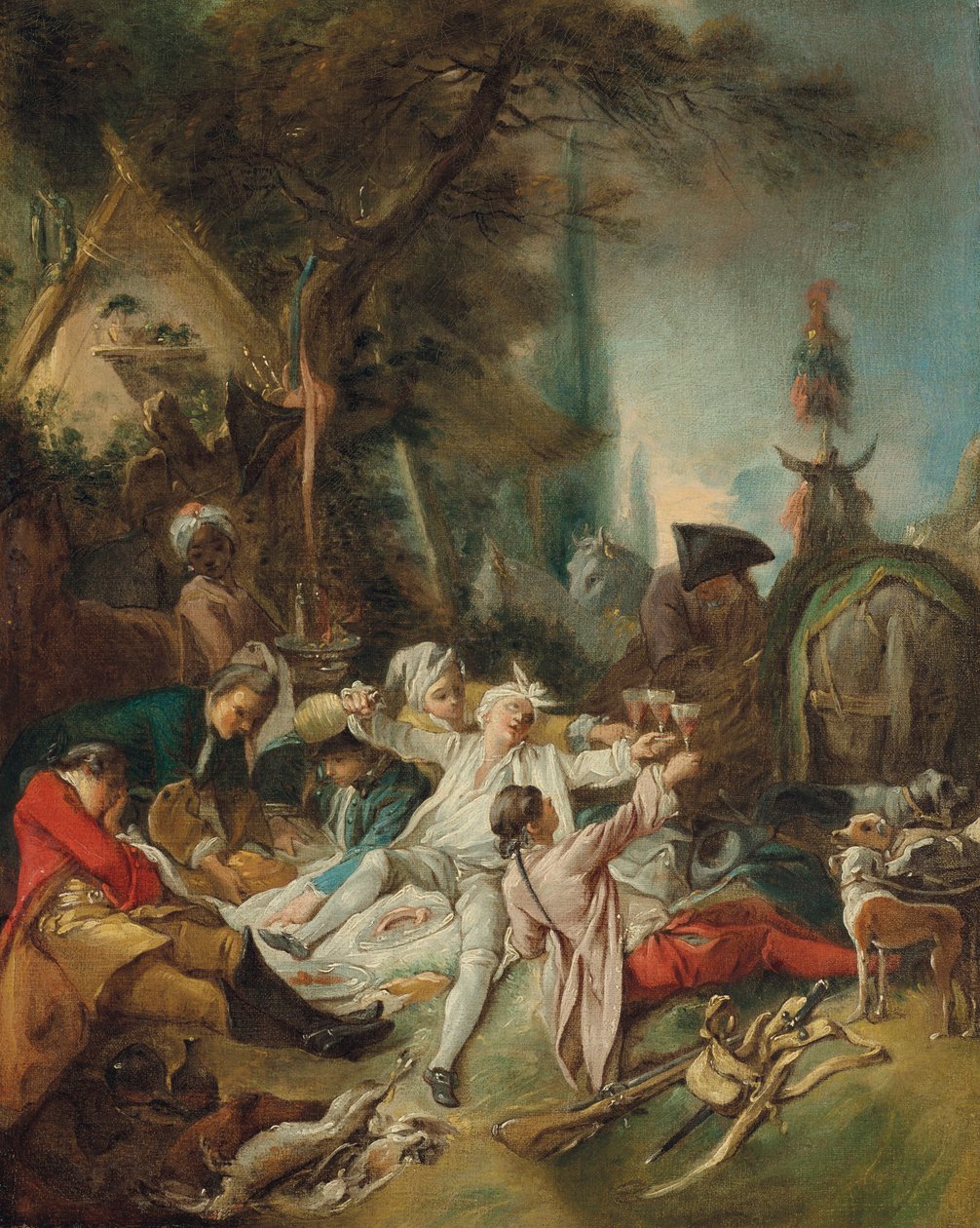 Rest on the Hunt by François Boucher