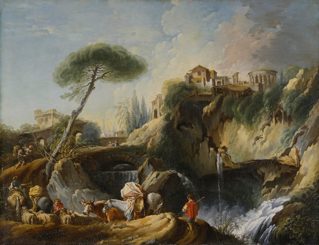 View of Tivoli with the Temple of Vesta by François Boucher