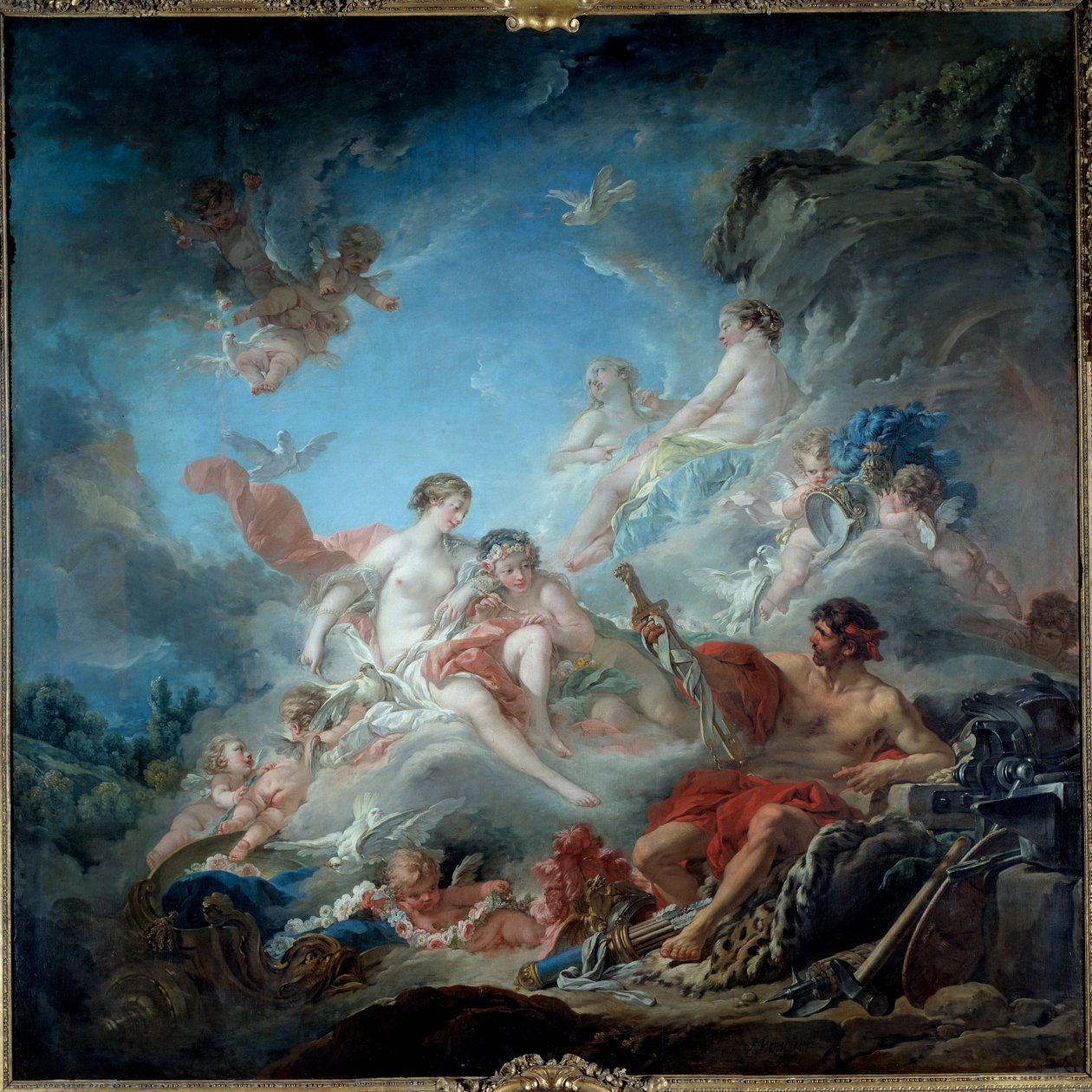 Vulcan Presenting Venus Weapons for Aeneas by François Boucher