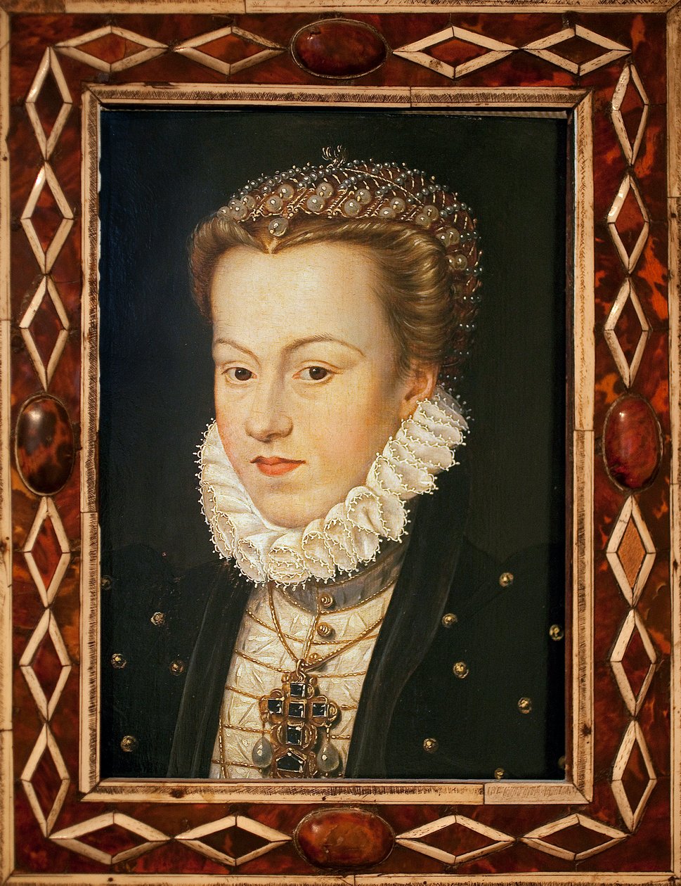 Portrait of Elisabeth of Austria (1554-1592, Queen of France) by François Clouet
