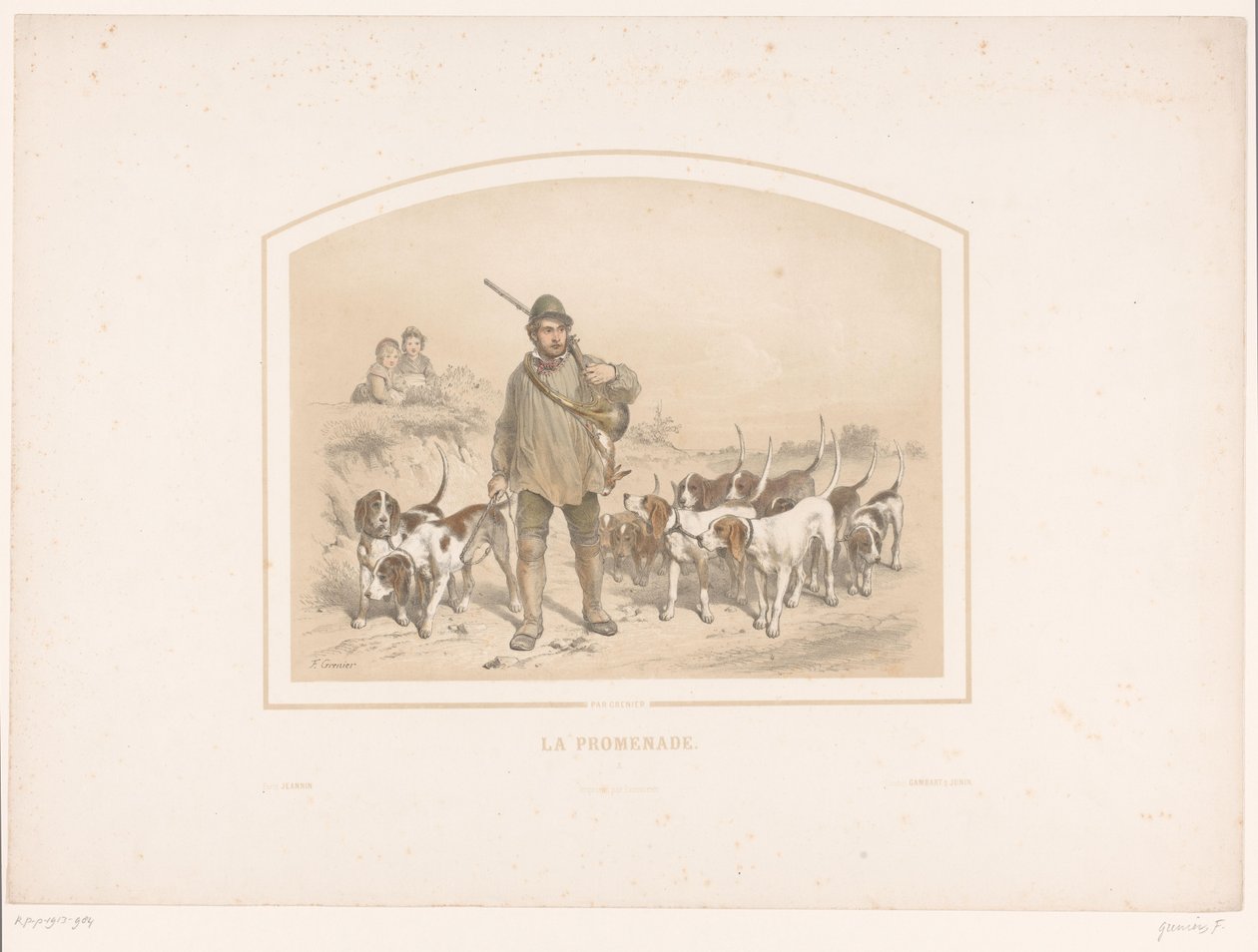 Hunter with Ten Hunting Dogs by François Grenier