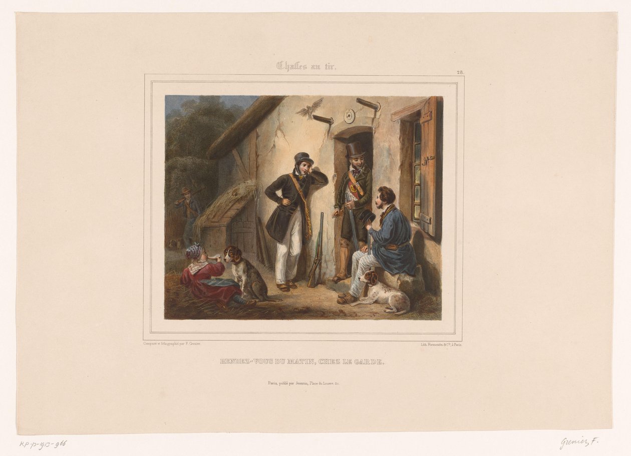 Hunters Meeting the Gamekeeper in the Morning by François Grenier