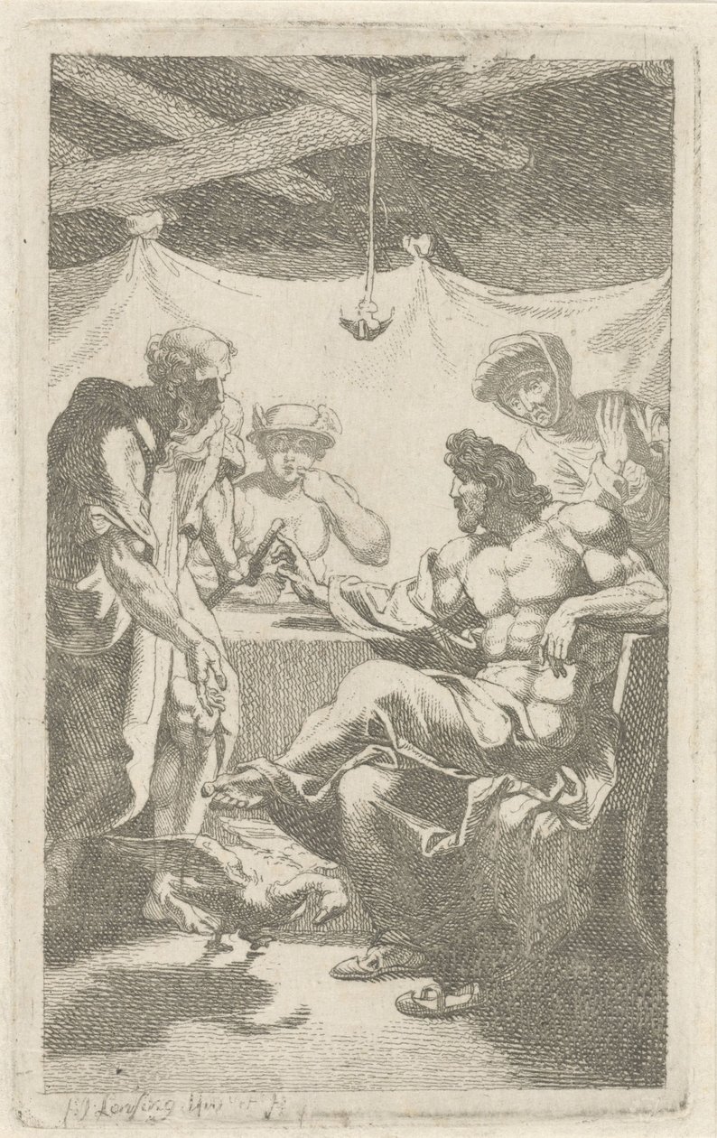 Jupiter and Mercury with Philemon and Baucis by François Joseph Lonsing