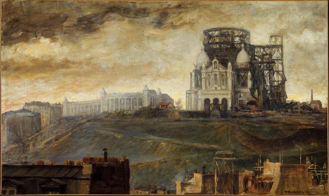 The Butte Montmartre with the Sacré-Coeur under Construction, ca. 1890 by François Marius Borrel