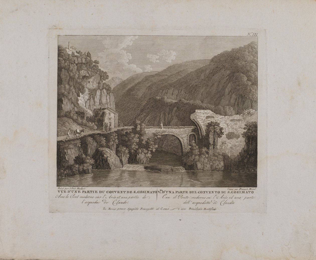 View of a Part of the Convent of S. Cosimato (no. III) by François Morel