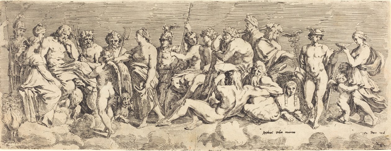 The Admission of Psyche to Olympia by François Perrier after Raphael