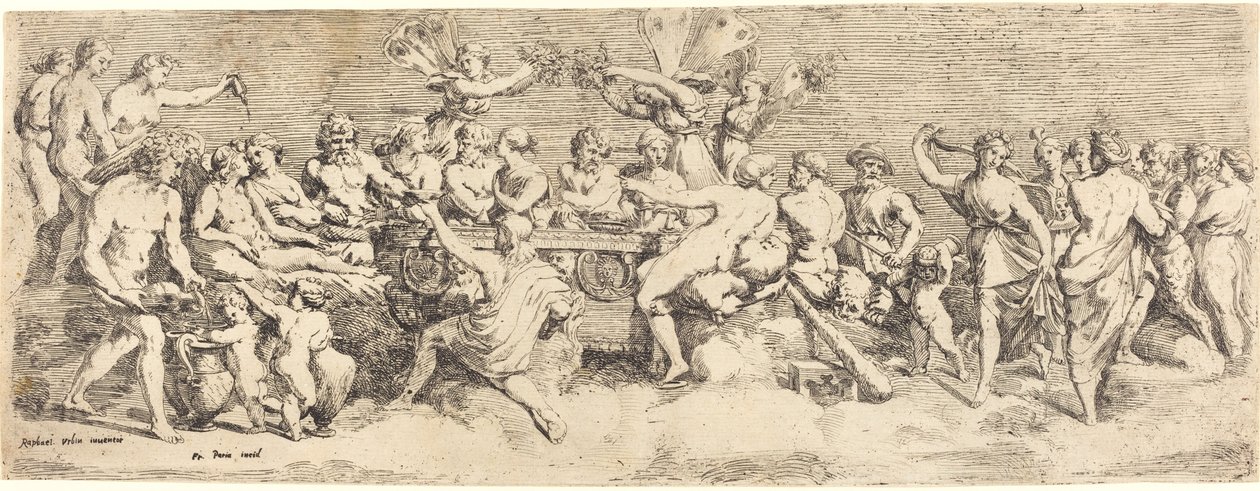 The Wedding Feast of Cupid and Psyche by François Perrier after Raphael