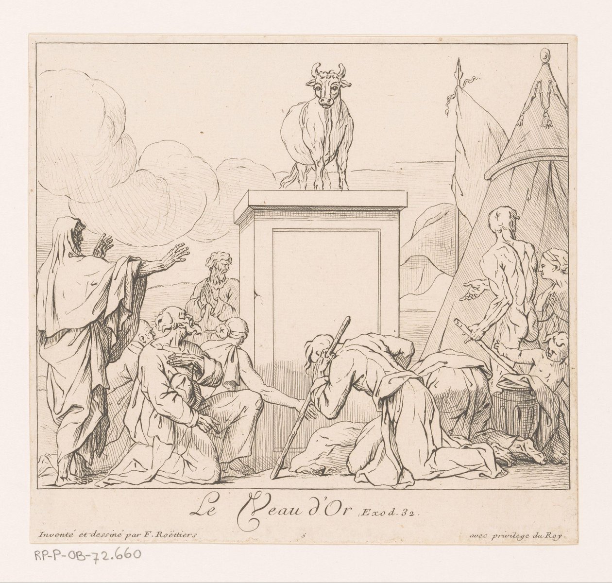 Adoration of the Golden Calf by François Roëttiers (I)